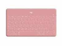 Logitech Keys-To-Go Tastatur Bluetooth AZERTY Französisch Blush Pink für Apple
