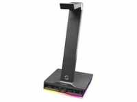 SPEEDLINK Excello Illuminated Headset Stand with 3-Port USB 2.0 Hub and Integrated