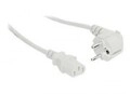 InLine Stromkabel IEC 60320 C14 bis CEE 7/7 M 5 m 90&deg; Stecker wei&szlig; (16655W)