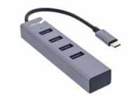 InLine USB 3.2 USB-Typ C Multi Hub 4x USB-A 5Gb/s OTG Metallgehäuse 4-Port Gen.1 in