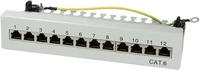 LogiLink NP0017A, LogiLink Patch Panel Wand montierbar RJ-45 X 12 Hellgrau RAL 7035