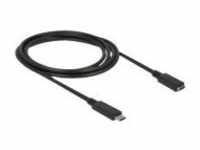Delock KAB USB3.1 C> USB Type-C Buchse Verlängerung 2.0 m schwarz Kabel