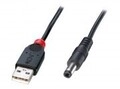 Lindy USB- / Stromkabel Gleichstromstecker 5,5 x 2,1 mm M bis USB nur Strom M 1.5 m