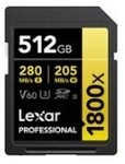 Lexar LSD1800512G-BNNNG, Lexar Professional 1800x 512 GB SDXC Klasse 10 UHS-II 280