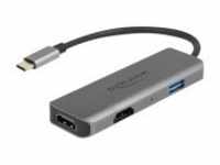 Delock USB Type-C zu Dual HDMI Adapter mit 4K 60 Hz und Port Digital/Daten