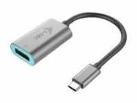 I-Tec USB C auf Display Port Metal Adapter 1x DP 4K 60Hz Ultra HD kompatibel mit