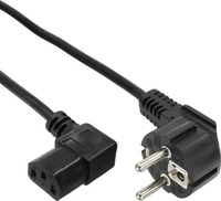 inline 16752B, InLine Stromkabel IEC 60320 C13 bis CEE 7/7 M 50 cm 90&deg; Stecker