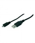 DIGITUS Assmann USB-Kabel 5-polig Micro-USB Typ B M bis USB M 1 m geformt Schwarz