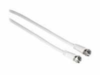 Hama HF-Kabel F-Stecker S bis S 1.5 m doppelt abgeschirmtes Koaxialkabel 85 dB weiß