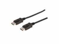 DIGITUS DisplayPort-Kabel DisplayPort S eingerastet bis S 2 m geformt Schwarz