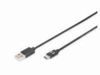 DIGITUS USB Type-C Anschlusskabelkabel Typ-C A 1 m (AK-300154-010-S)