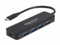 Delock USB Type-C Hub 4 Port 3.2 Gen 1 mit Power Delivery 85 Watt Digital/Daten