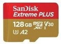 SanDisk Extreme PLUS microSDXC 128 GB+SD Adapter 200MB/s 90MB/s A2 C10 V30 UHS-I U3