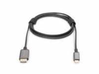 DIGITUS USB-C HDMI® Video-Adapterkabel UHD 4K / 30 Hz Schwarz (DA-70821)