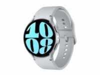 Samsung Galaxy Watch6 44 mm intelligente Uhr mit Sportband Silber Bandgröße: M/L