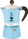 Bialetti Aluminium Espressokocher Rainbow Hellblau, 1 Tasse Inhalt: 1 Stck.