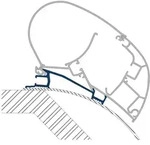Dometic PR-Adapt Adapter f&uuml;r Dachmarkisen PR 2000 und PR 2500 4,5m