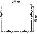 Westfield Vega 2.0 aufblasbares Luftvorzelt 375 Anbauh&ouml;he 235 - 255 cm f&uuml;r