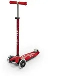 Micro Maxi Deluxe LED Kinder Kickboard Rot