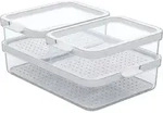 Rotho Cauma K&uuml;hlschrankorganizer Set 3 teilig 2 x 1,2 Liter / 2,6 Liter