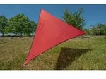 Bent Zip-Canvas Sonnensegel Rot/RV Schwarz