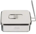 Esbit Trockenbrennstoff-Kochset, 1100 ml, Edelstahl - Taschenkocher hellgrau