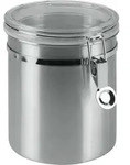 Metaltex Edelstahl Vorratsdose mit transparentem Deckel 1 Liter