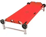 Disc-O-Bed Kid-O-Bed mit geradem Rahmen, ohne Seitentasche, rot