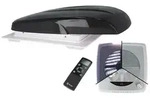Berger Plus Fan Dachhaube mit Ventilator & 12V LED-Beleuchtung 40 x 40 cm schwarz