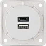Berker USB-A / USB-C Steckdose 2-fach 230 V polarwei&szlig;
