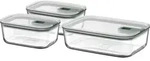 Mepal EasyClip Glas Frischhaltedosen Set 3-teilig 2 x 700 ml & 1 x 1500 m