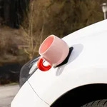 Silwy Magnet Henkeltasse aus Porzellan und Metall-Nano-Gel-Pad 470 ml ros&eacute;blush