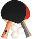 Sunflex sport Pong Set Tischtennis Set mit 2 Trainingsschl&auml;gern und 3 B&auml;llen