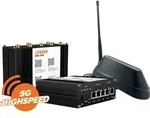 Selfsat MWR 5550 5G Cat 20 WLAN Router mit SHARK 5G Dachantenne schwarz bis 3,3...