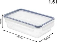 Rotho clic and lock K&uuml;hlschrankdose hoch 1,5l horizon blue - Lebensmittelbeh&auml;lter /