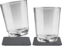 Silwy Tritan-Magnetgl&auml;ser mit Untersetzer 2er Set (250 ml) Classic - Gl&auml;ser