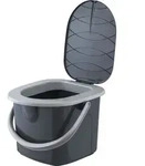BranQ Tragbare Camping Toilette 15,5 Liter grau
