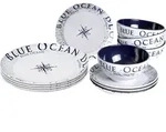Brunner Midday Blue Ocean Melamin Geschirr-Set 12-tlg.