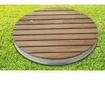 Breuer Fontana Gartendusche / Bodendusche Holz rund