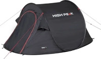 High Peak Vision 3 Einfachdach Pop Up Wurfzelt schwarz f&uuml;r 3 Personen - Wurfzelte