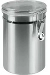 Metaltex Edelstahl Vorratsdose mit transparentem Deckel 2 Liter