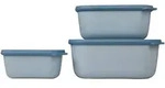 Mepal Cirqula Multisch&uuml;sselset rechteckig hoch 3-teilig 750 / 1500 / 3000 ml nordic