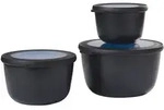 Mepal Cirqula Multisch&uuml;sselset rund 3 teilig 500 / 1000 / 2000 ml nordic black