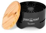 Feuerhand Tamber Tischgrill Holzkohlegrill mit Deckel und Starterkohle tiefschwarz