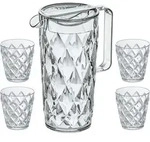 Koziol Crystal Kanne 1,6 Liter inkl. Trinkbecher