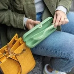 Koziol Klikk Besteck Etui nature leaf green