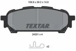 Bremsbelagsatz TEXTAR 2433101, Hinten