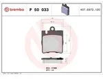 Bremsbelagsatz BREMBO P 50 033X, Xtra, Hinten