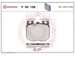 Bremsbelagsatz BREMBO P 06 106, Vorne