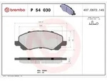 Bremsbelagsatz BREMBO P 54 030X, Xtra, Vorn
